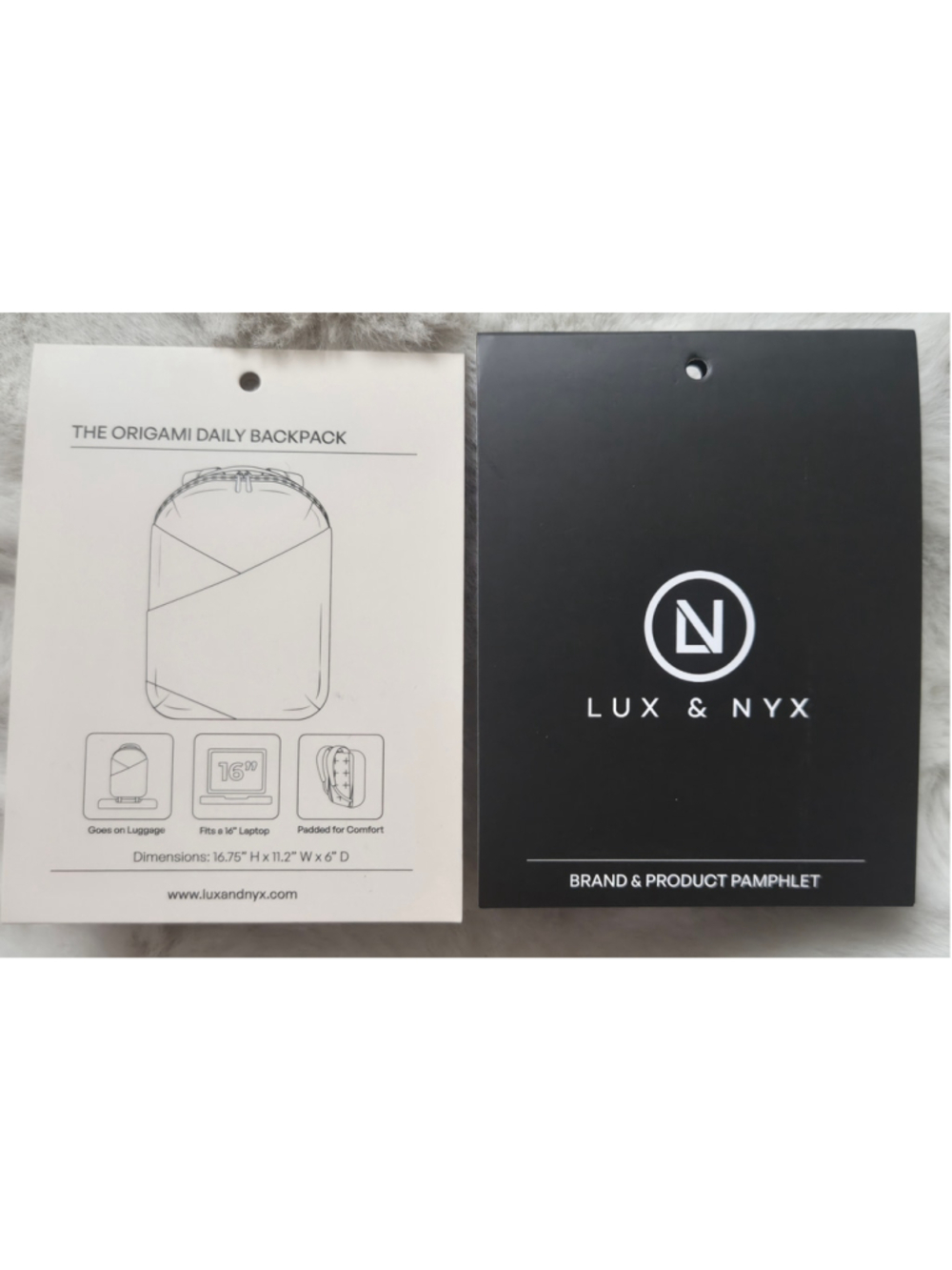 NWT Lux & Nyx Daily Origami Backpack 16" Laptop Bag Ultra Matte Champagne - Picture 11 of 15